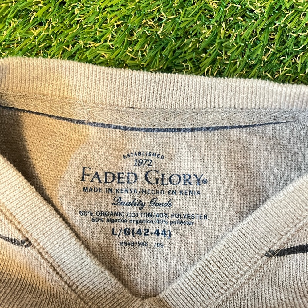 Faded Glory Striped Long Sleeve Tee-Shirt